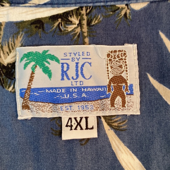 RJC LTD Hawaiian men’s shirt. Short sleeve Size 4XL - Picture 5 of 8